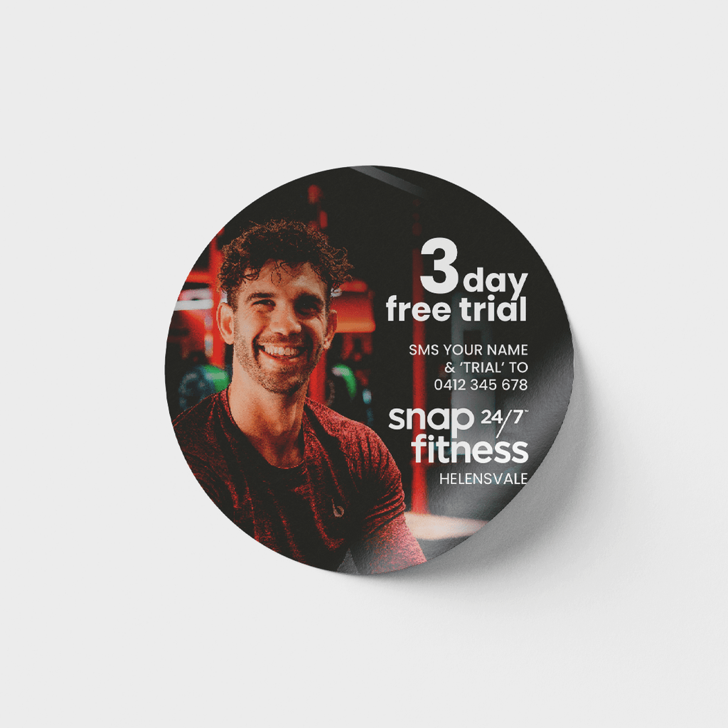 Coffee Lid Sticker - Snap Fitness - Designline